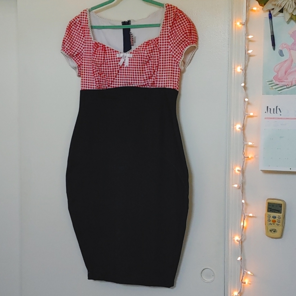 PinUp Girl Gingham and Denim dress